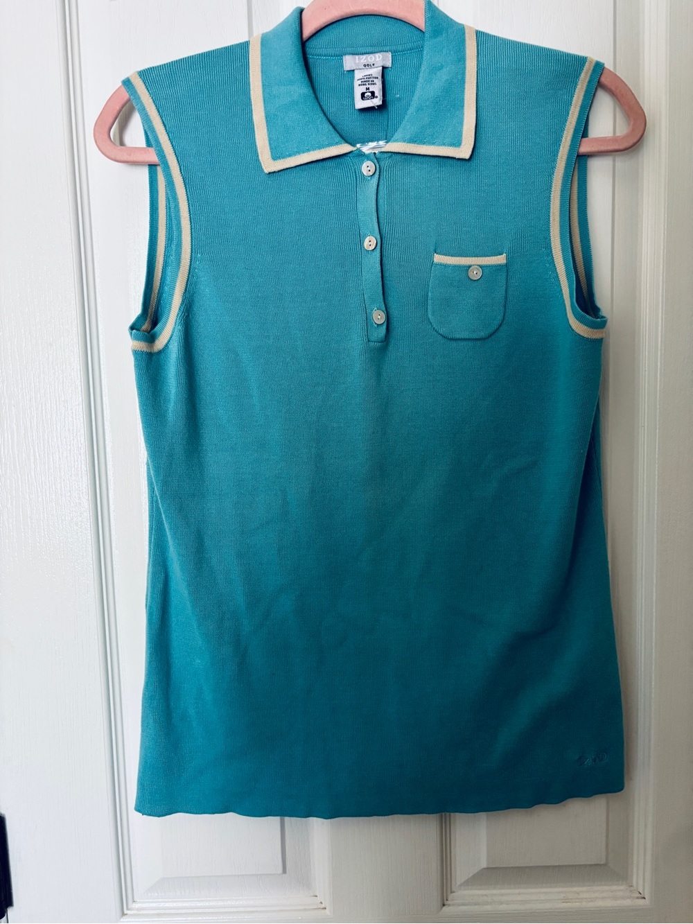 Izod Golf 100% Cotton Sleeveless Polo Tank in Teal  ~ Women’s M NEW